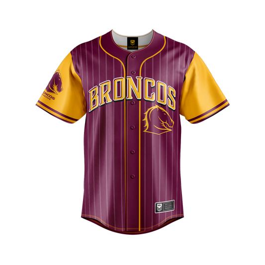 NRL Slugger Baseball Shirt L Broncos
