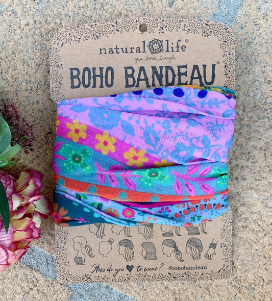 Boho Bandeau - Rainbow Floral Design