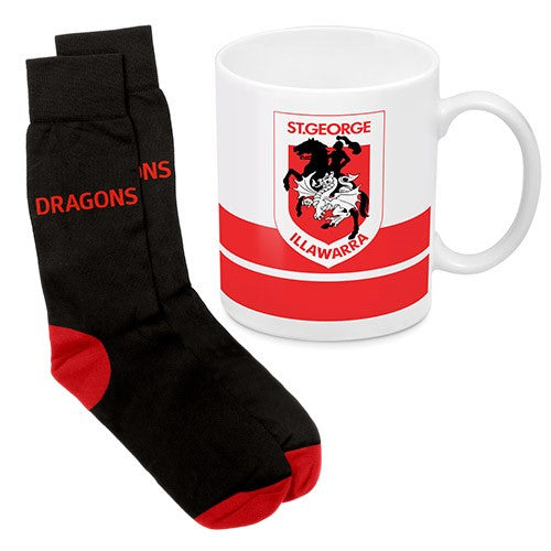 NRL Mug & Sock Pack St George Dragons