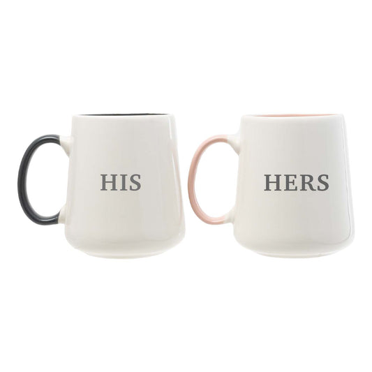 His Hers Mug Set by Splosh