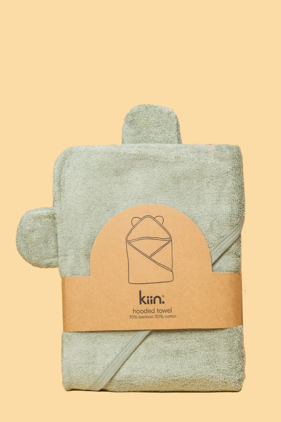 KIIN HOODED TOWEL SAGE