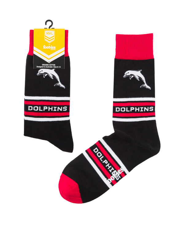 NRL Stripe Socks - Dolphins