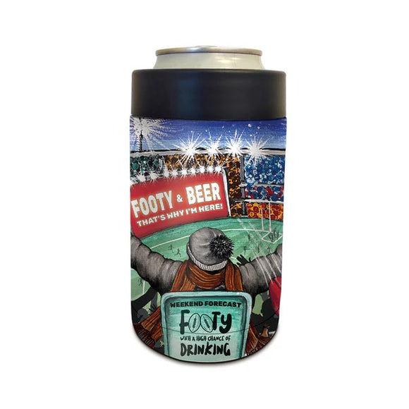 AFLFooty And Beer Coldie Cooler - Lisa Pollock