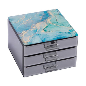 Jewellery Box Double Draw- Aquatic Radiance