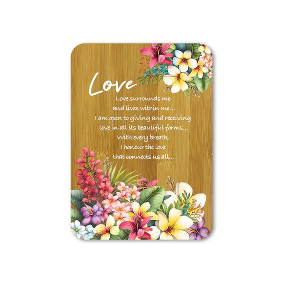 Love Paradise Bloom - LP Affirmation Plaque