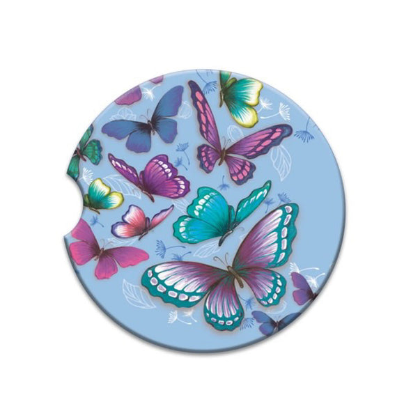 Beautiful Butterflies Car Coaster - Lisa Pollock