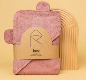 KIIN BAMBOO HOODED TOWEL - BLUSH