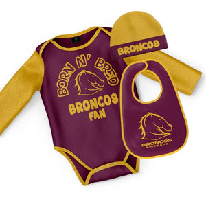 NRL Infant Bodysuit Set - Broncos