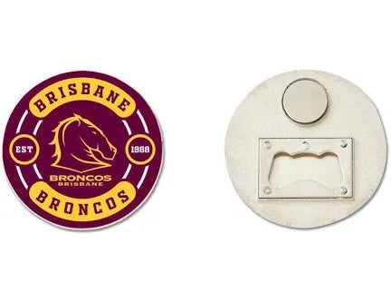 NRL Bottle Opener Magnet - Broncos