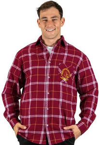 NRL Mustang Flannel Shirt - Broncos