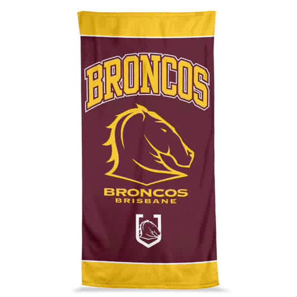 NRL Jumbo Beach Towel - Broncos