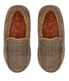 Mens Slides Brown Plaid - SPLOSH SnuggUps