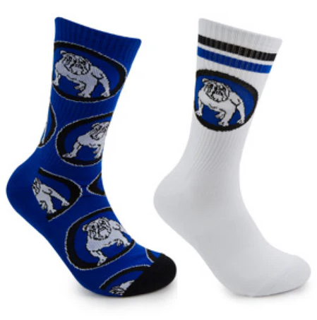 NRL Retro Sneaker Socks - Bulldogs / AU 8-13