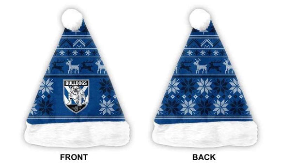 NRL Xmas Santa Hat - Bulldogs