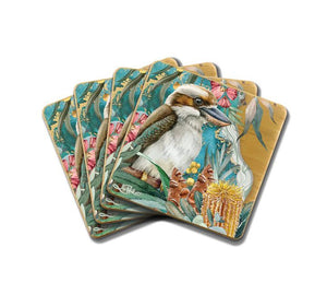 Bush Guardian / Bamboo Coaster Set - Lisa Pollock