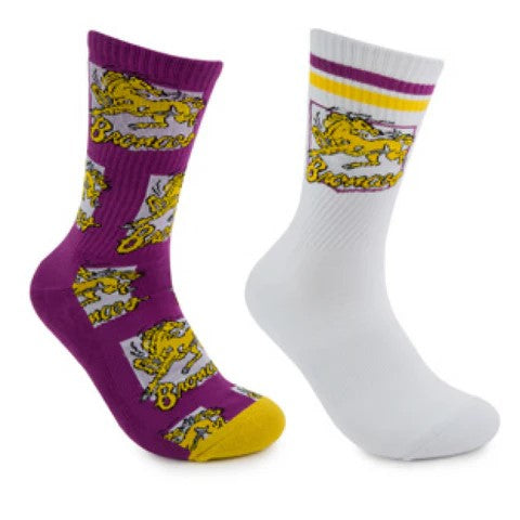 NRL Retro Sneaker Socks - Broncos