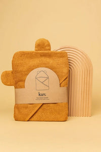 KIIN BAMBOO HOODED TOWEL - CARAMEL