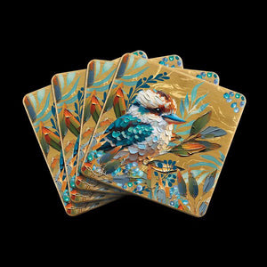 Charming Kooka / Bamboo Coaster Set - Lisa Pollock