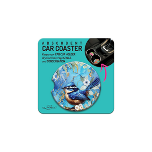 Cheeky Wren Car Coaster - Lisa Pollock
