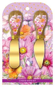 LP - Set of 2 Cheese Knives - Pressed Peony