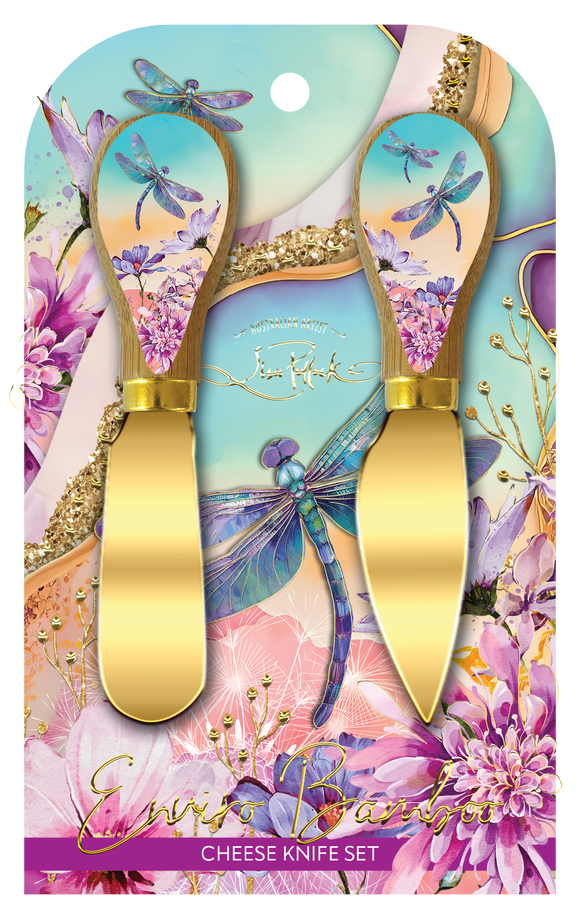 LP - Set of 2 Cheese Knives - Delightful Dragonfly