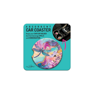 Delightful Dragonfly Car Coaster - Lisa Pollock