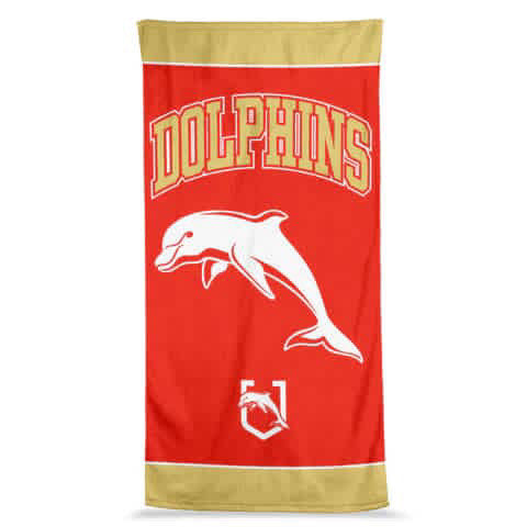 NRL Jumbo Beach Towel - Dolphins