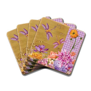 Dragonfly Fields Coaster Set Lisa Pollock