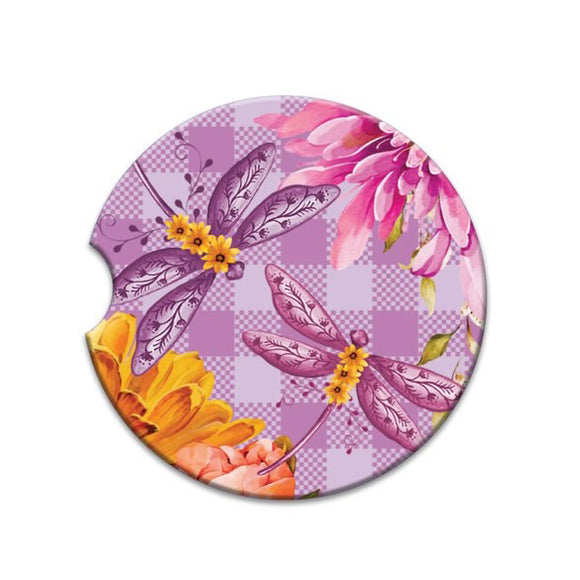 Dragonfly Fields Car Coasters - Lisa Pollock