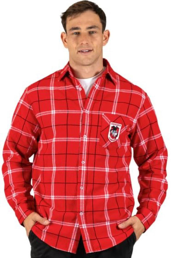 NRL Mustang Flannel Shirt - Dragons