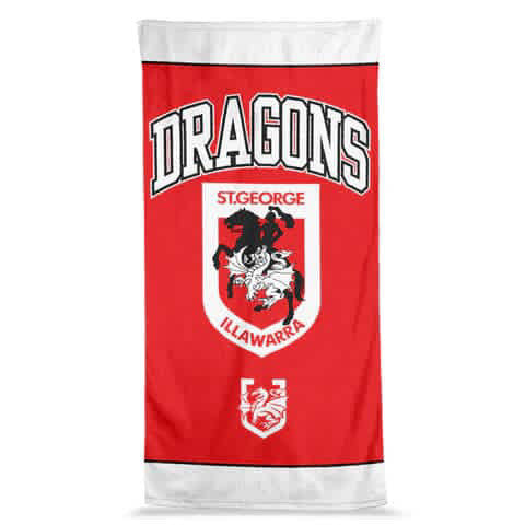 NRL Jumbo Beach Towel - Dragons