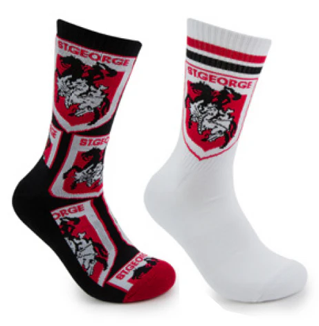 NRL Sneaker Socks - Dragons / AU 8-13