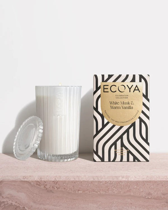 Ecoya Celebration Candle - White Musk & Warm Vanilla