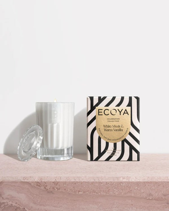 Ecoya Celebration Mini Candle - White Musk & Warm Vanilla