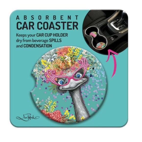 Edna Emu Car Coaster - Lisa Pollock