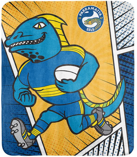 NRL Coral Fleece Rug - Parramatta Eels