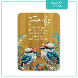 Family - LP Bamboo Affirmation Plaque