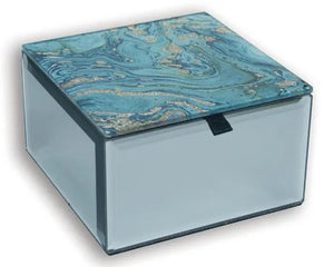 Bling Medium Trinket Box- Fortune Of Blue