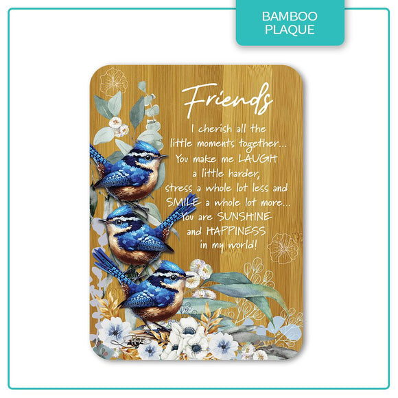 Friends - LP Bamboo Affirmation Plaque