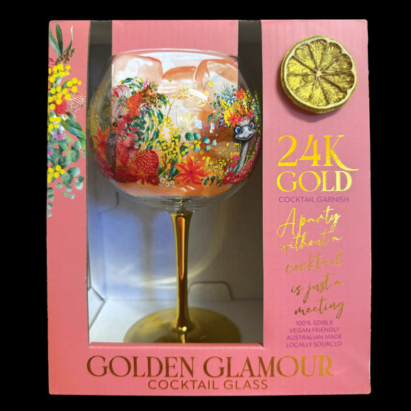 Golden Glamour Cocktail Glass - Emu-Sing