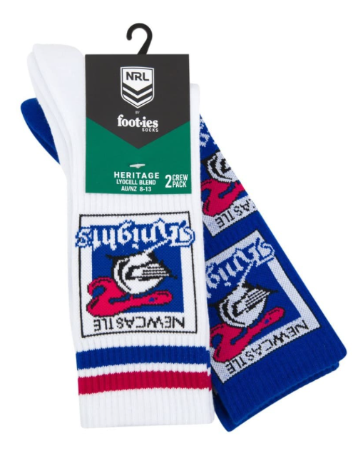 NRL Retro Sneaker Socks - Newcastle Knights / AU 8-13