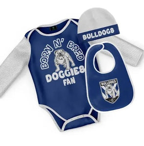 NRL Infant Bodysuit Set - Bulldogs