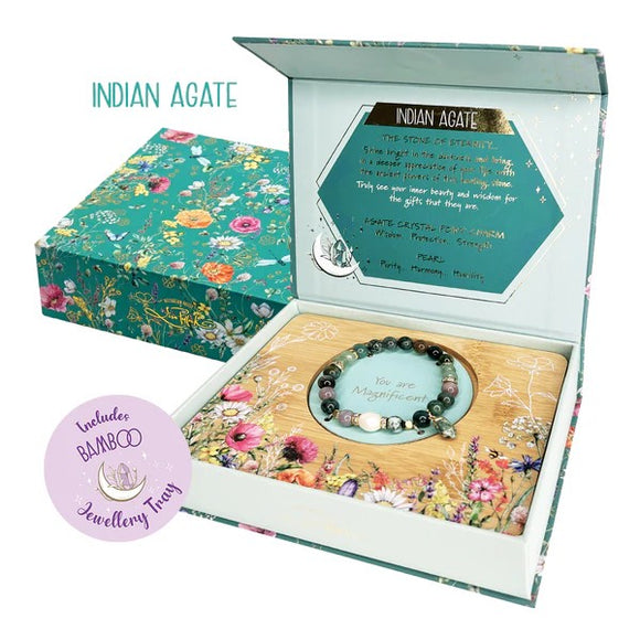 Crystal Bracelet Gift Set / Indian Agate - Lisa Pollock