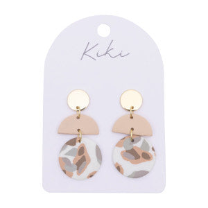 Beige Terrazzo Earrings - Kiki