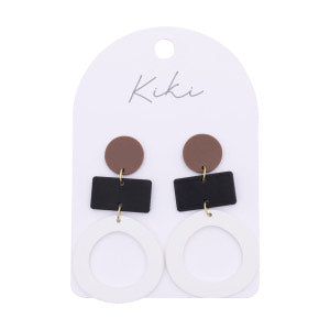 Black & White Dangle Earrings - Kiki