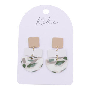 Green Terrazzo Earrings - Kiki