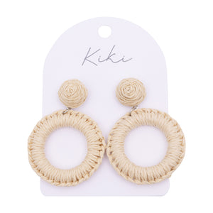 Natural Circle Earrings - Kiki