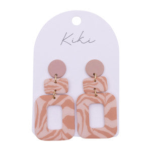 Pink Pattern Earrings - Kiki