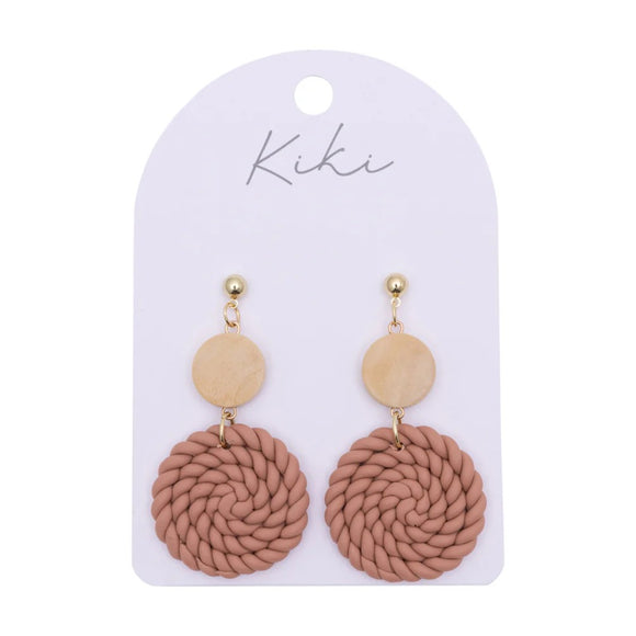 Round Weave Earrings - Kiki