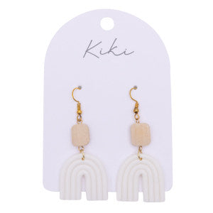 White Rainbow Earrings - Kiki